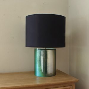 Green cylindrical lamp